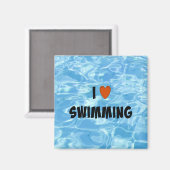 Ik hou van zwemmen magneet (Voorkant / Achterkant)