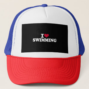 Ik hou van zwemmen trucker pet