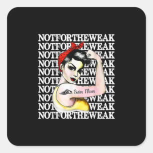 Ik hou van zwemmen - Zwemmam niet zwak design Vierkante Sticker