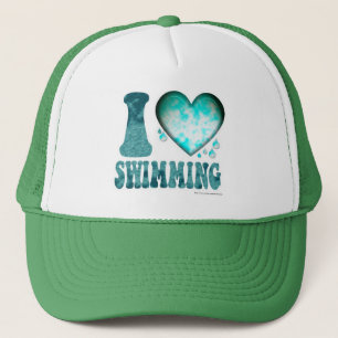 Ik hou van zwemwatersport Fun Logo Art Trucker Pet