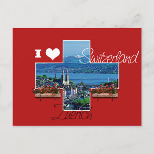 Ik hou van Zwitserland Briefkaart