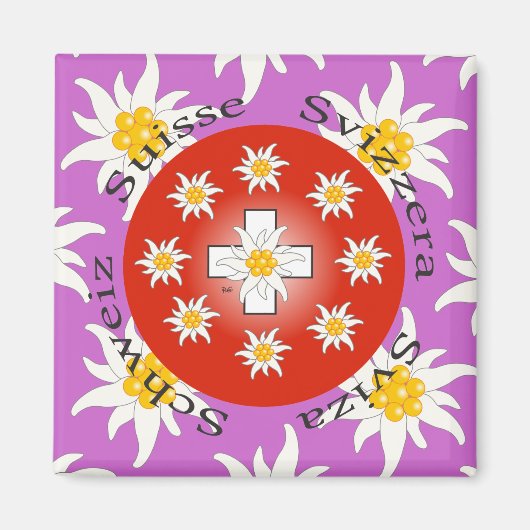 Ik hou van Zwitserland Magnet Magneet (Voorkant)
