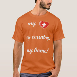 Ik hou van Zwitserland Mijn thuis Mijn land 4 T-shirt