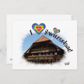 Ik hou van Zwitserland Postkarte Briefkaart (Voorkant / Achterkant)