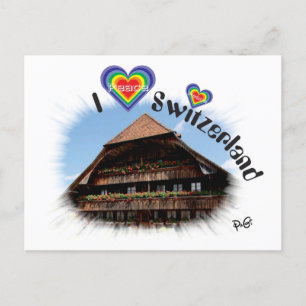 Ik hou van Zwitserland Postkarte Briefkaart