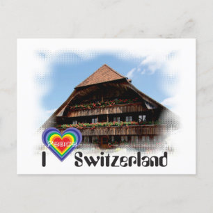 Ik hou van Zwitserland Postkarte Briefkaart
