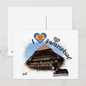 Ik hou van Zwitserland Postkarte Briefkaart (Voorkant / Achterkant)