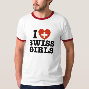 Ik hou van Zwitserse meisjes T-shirt