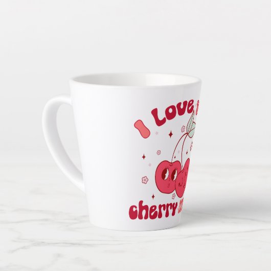 Ik hou veel van je Cherry Latte Mok (Linkerhoek)