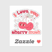 Ik hou veel van je Cherry Sticker (Vel)