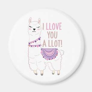 Ik hou veel van je - Funny Llama Magneet