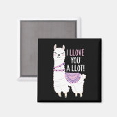 Ik hou veel van je - Funny Llama Magneet (Voorkant / Achterkant)