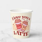 Ik hou veel van je | Schattigee koffiebekerwoordsp Papieren Bekers (Achterkant)