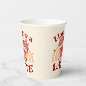 Ik hou veel van je | Schattigee koffiebekerwoordsp Papieren Bekers (Rechts)