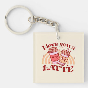 Ik hou veel van je Schattigee koffiebekerwoordsp Sleutelhanger