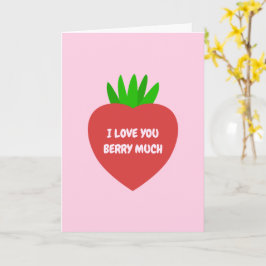 Ik hou veel van rode aardbeivruchten. kaart