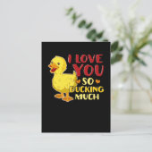 Ik hou zo van je dat je veel geld hebt. briefkaart (Staand voorkant)