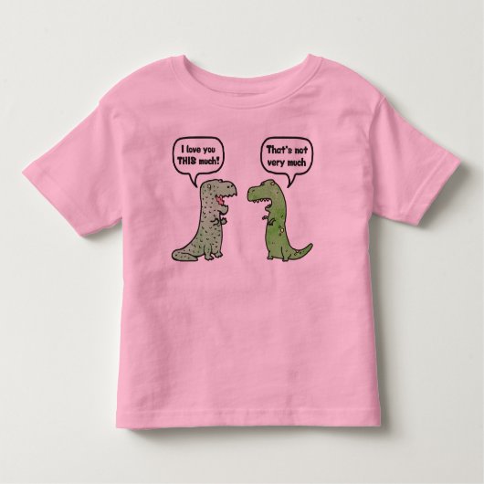 Ik hou zo veel van je (T-Rex) Kinder Shirts (Voorkant)