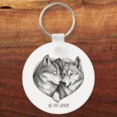 Ik hou zo veel van je, Wolf Couple Sleutelhanger (Achterkant)