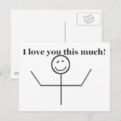 Ik hou zoveel van je briefkaart (Voorkant / Achterkant)
