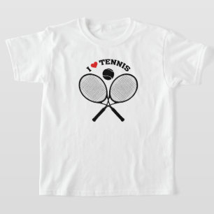 Ik houd de Tennis van Gekruiste t-shirt van het