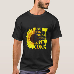 Ik Houd Gewoon Echt Echt Van Koeien Hippie Zonnebl T-shirt
