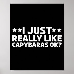 Ik Houd Gewoon Echt Van Capybaras Ok Capy Knaagdie Poster