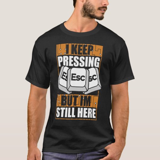 Ik houd het Druk Beheerder van Esc Sysadmin Beheer T-shirt (Voorkant)