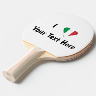 Ik Houd (Italiaanse Vlag Hart) Van Je Tekst Tafeltennisbatje