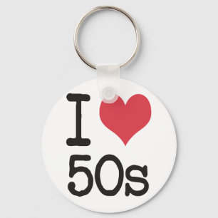 Ik houd jaren '50 van Producten & Design! Sleutelhanger