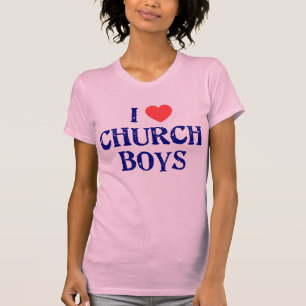 Ik houd kerk van jongens t-shirt