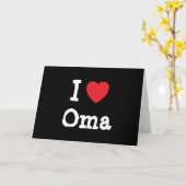 Ik houd Oma hart van T-shirt Kaart (Gele Bloem)