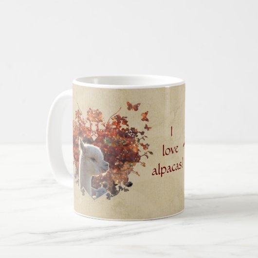 Ik houd van Alpacas Mok (Voorkant links)
