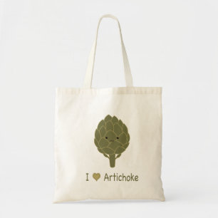 Ik houd van artisjok tote bag