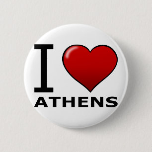 IK HOUD VAN ATHENEN, GA - GEORGIË RONDE BUTTON 5,7 CM