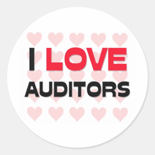 IK HOUD VAN AUDITORS RONDE STICKER (Voorkant)