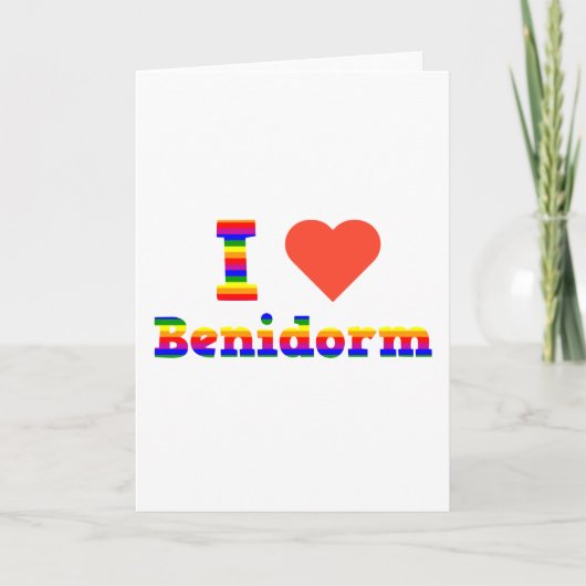 Ik houd van Benidorm Feestdagen Kaart (Voorkant)