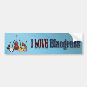 IK HOUD VAN BLUEGRASS-BUMPERSTICKER BUMPERSTICKER