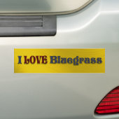 IK HOUD VAN BLUEGRASS-BUMPERSTICKER BUMPERSTICKER (Op auto)