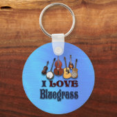 IK HOUD VAN BLUEGRASS-SLEUTELHANGER SLEUTELHANGER (Voorkant)
