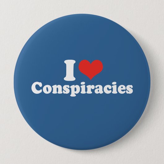IK HOUD VAN CONSPIRACIES - .png Ronde Button 4,0 Cm (Voorkant)
