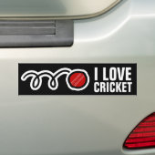 Ik houd van cricket bumpersticker voor fans en spe (Op auto)