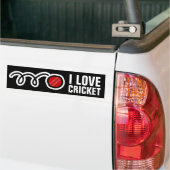 Ik houd van cricket bumpersticker voor fans en spe (Op Truck)