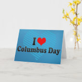 Ik houd van de Dag van Columbus Kaart (Gele Bloem)