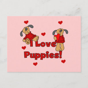 Ik houd van de T-shirts en de Giften van het Puppy Briefkaart
