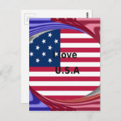 IK HOUD VAN DE VS BRIEFKAART (Voorkant / Achterkant)