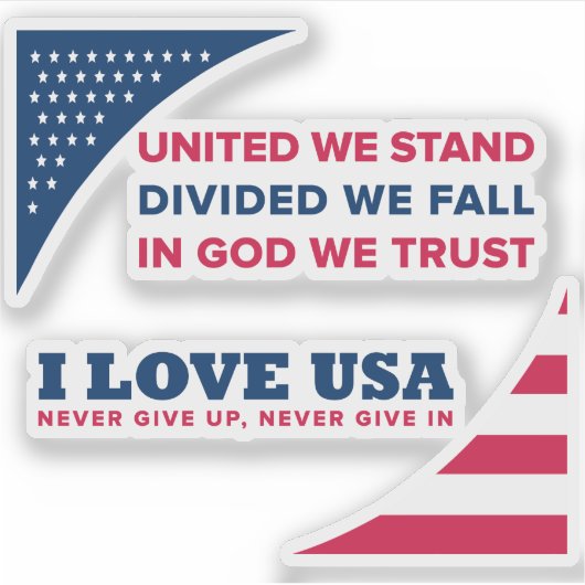 IK HOUD VAN DE VS STICKER (Voorkant)