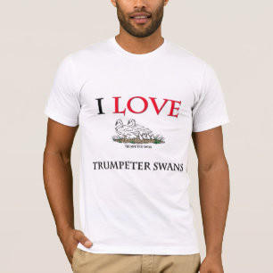 Ik houd van de Zwanen van de Trompetter T-shirt