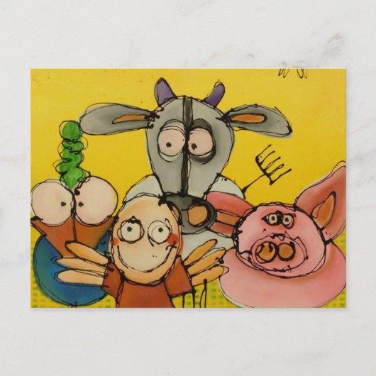 ik houd van dieren briefkaart (Voorkant)