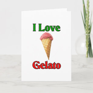 Ik houd van Gelato (Italiaans Roomijs) Feestdagen Kaart